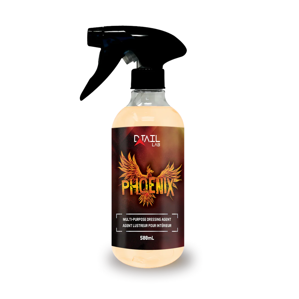 500 ml Spray bottle labeled 'Phoenix' from D'Tail Lab on a white background
