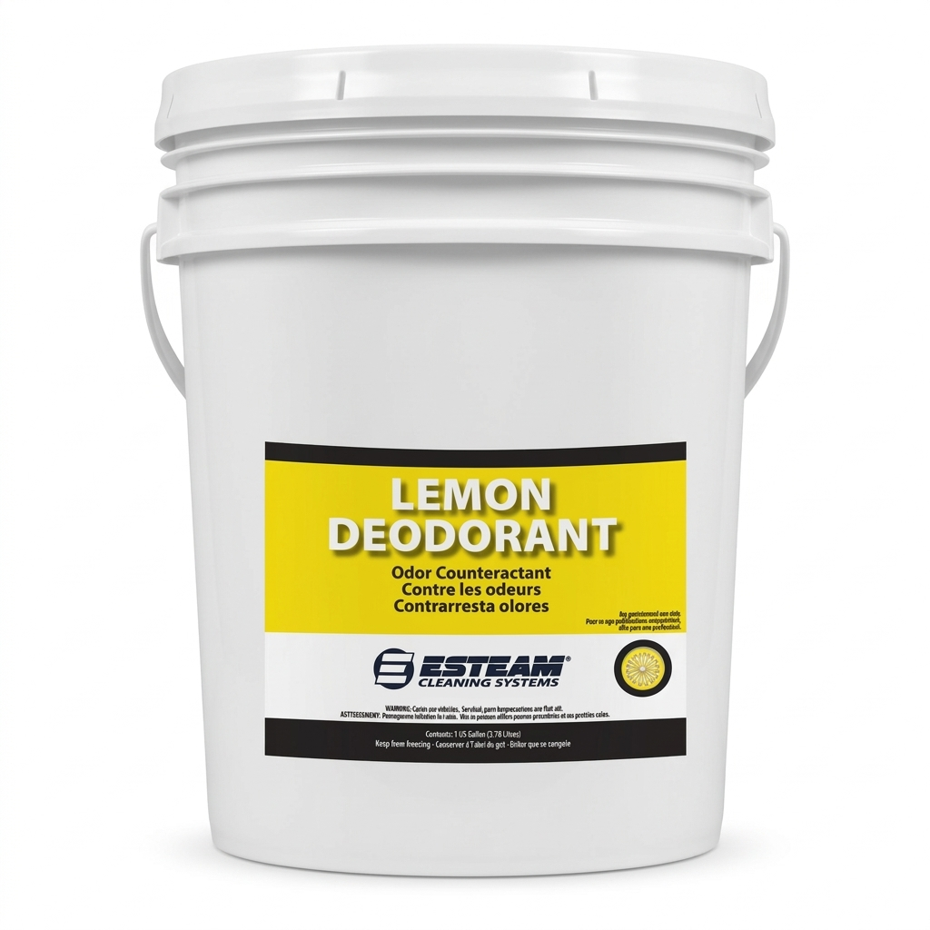 20 liter pail lemon deodorant with yellow label on a white background