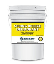 4 liter containerSpring Breeze deodorant with a yellow label on a white background