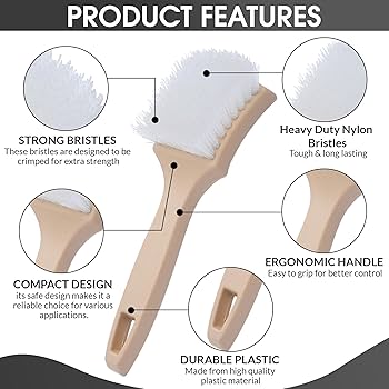 Nylon Speed Brush White Hard Bristled