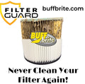 Buff Brite Filter Guard — breathable shop vac pre-filter sleeve | BIOMEKANIKAL